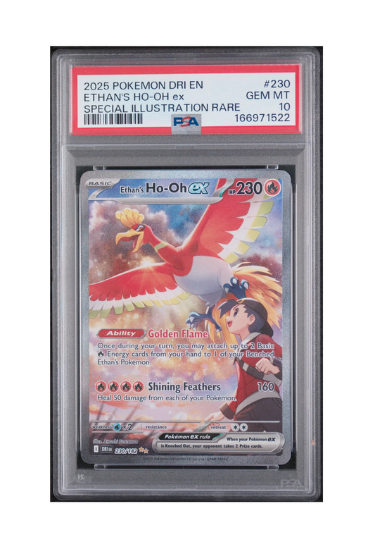 ETHAN’S HO-OH EX SIR 230/182 PSA GEM MINT 10 - Destined Rivals 2025