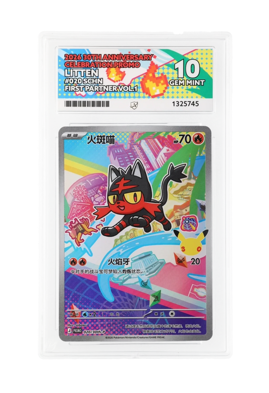 LITTEN 020/30th-P ACE GEM MINT 10 - First Partner 30th Anniversary Celebration Promo 2026 (SCHN)