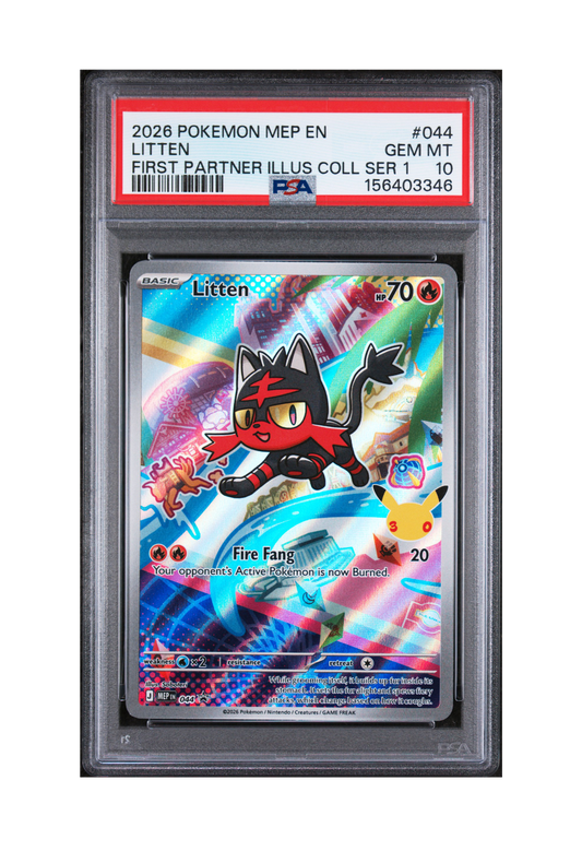LITTEN MEP044 PSA GEM MINT 10 - First Partner Illustration Collection Series 1 Promo 2026