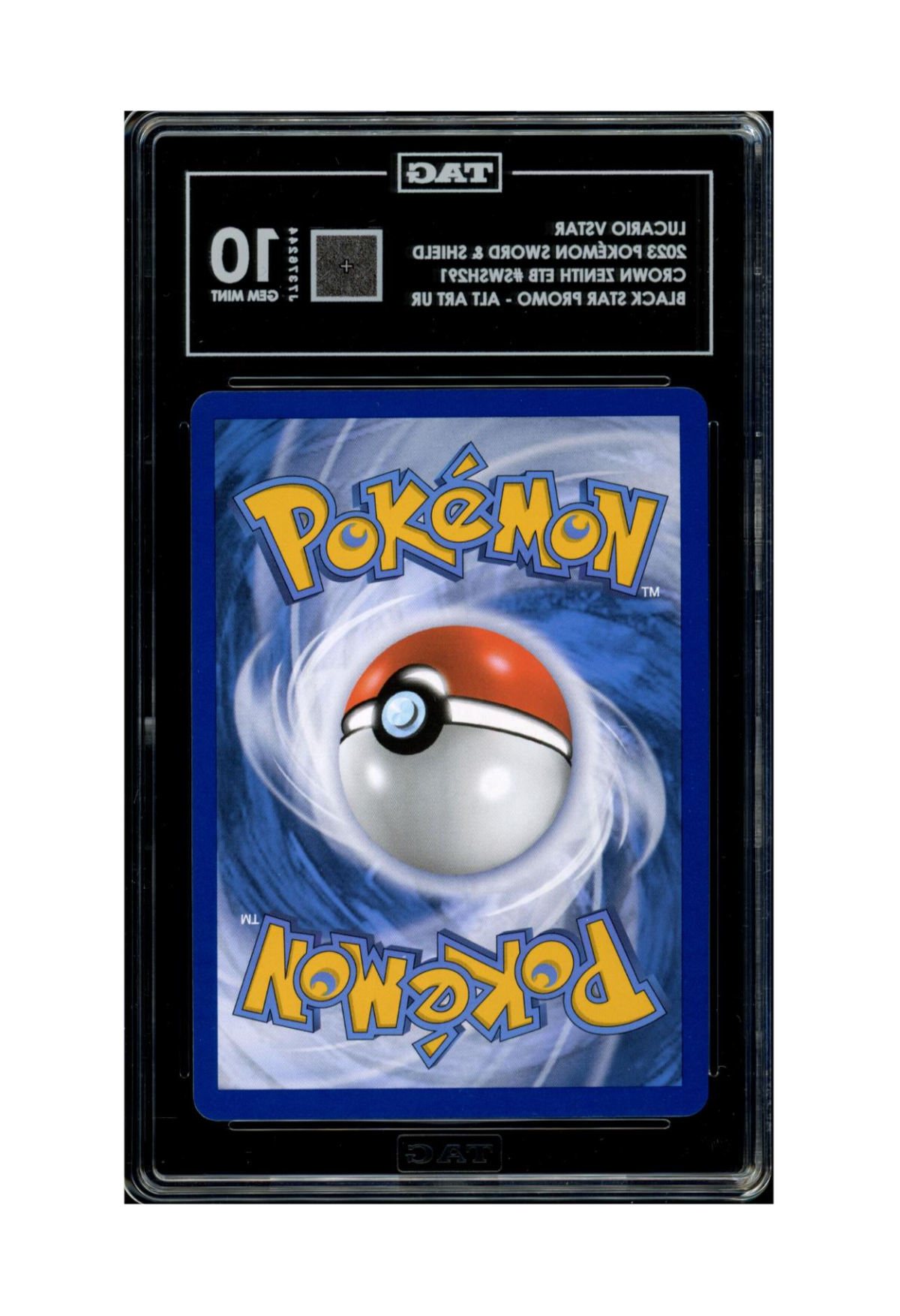 LUCARIO VSTAR SWSH291 TAG GEM MINT 10 - Crown Zenith ETB Black Star Promo 2023