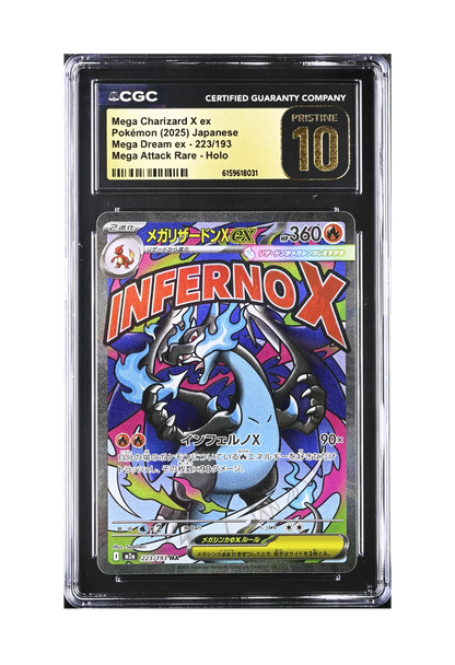 MEGA CHARIZARD X EX MA 223/193 CGC PRISTINE 10 - Mega Dream EX 2025