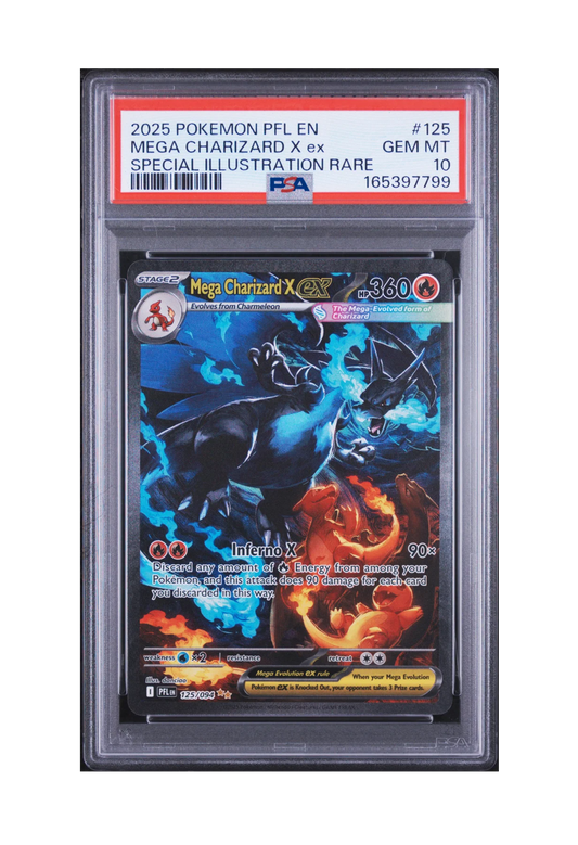 MEGA CHARIZARD X EX SIR 125/094 PSA GEM MINT 10 - Phantasmal Flames 2025