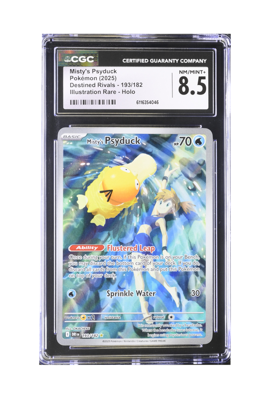 MISTY’S PSYDUCK IR 193/182 CGC NM/MINT+ 8.5 - Destined Rivals 2025