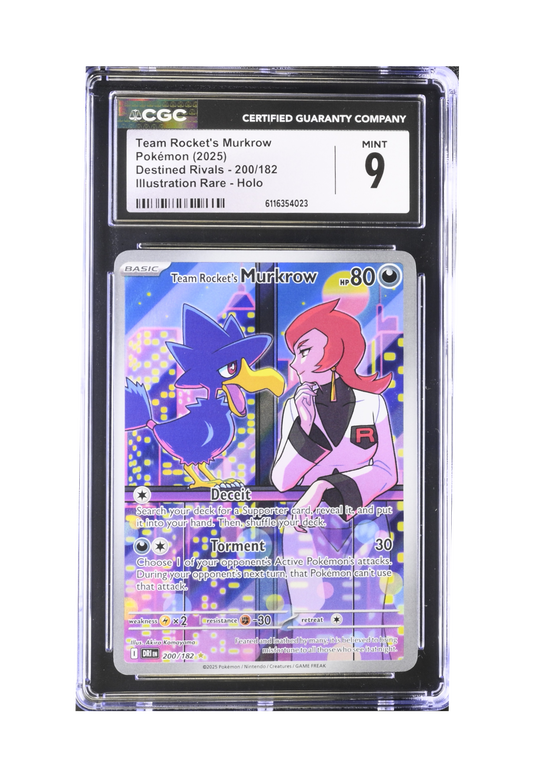 TEAM ROCKET’S MURKROW IR 200/182 CGC MINT 9 - Destined Rivals 2025