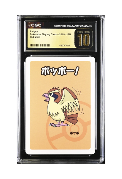 PIDGEY CGC PRISTINE 10 - Pokemon Japanese Old Maid Playing Cards 2019