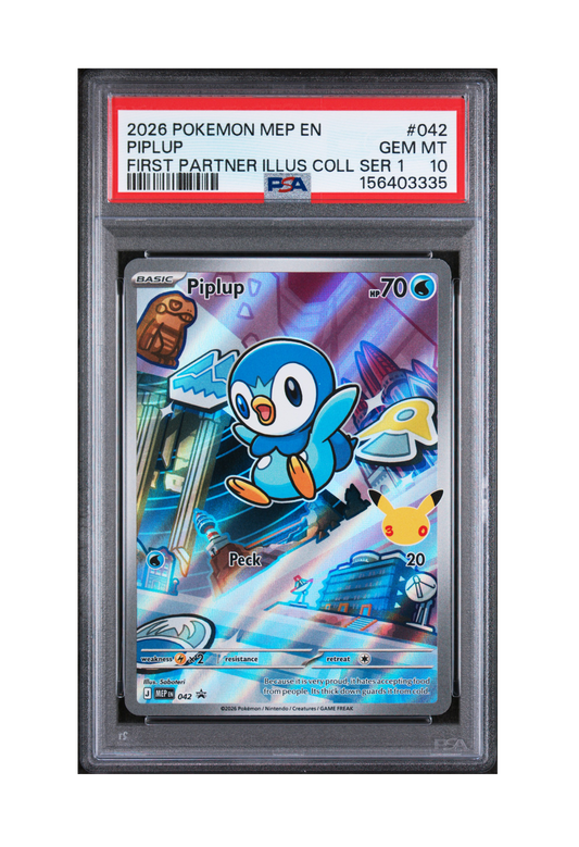 PIPLUP MEP042 PSA GEM MINT 10 - First Partner Illustration Collection Series 1 Promo 2026