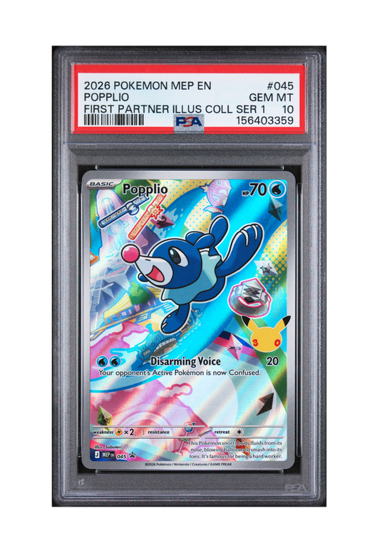 POPPLIO MEP045 PSA GEM MINT 10 - First Partner Illustration Collection Series 1 Promo 2026