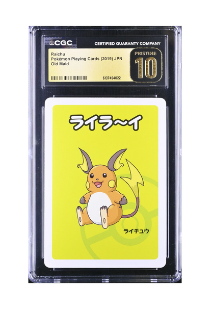 RAICHU CGC PRISTINE 10 - Pokemon Japanese Old Maid Playing Cards 2019