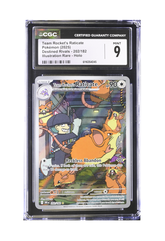 TEAM ROCKET’S RATICATE IR 202/182 CGC MINT 9 - Destined Rivals 2025
