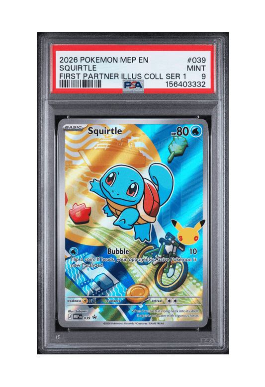 SQUIRTLE MEP039 PSA MINT 9 - First Partner Illustration Collection Series 1 Promo 2026