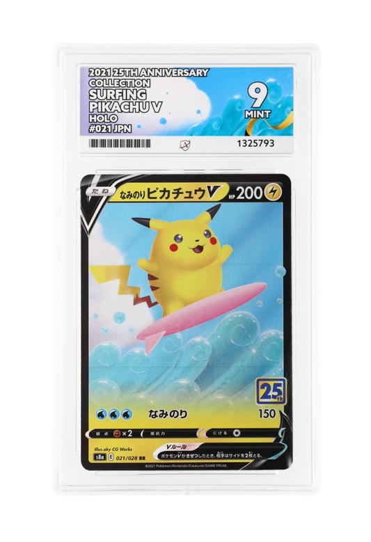 SURFING PIKACHU V 021/028 ACE MINT 9 - 25th Anniversary Collection 2021 (JPN)