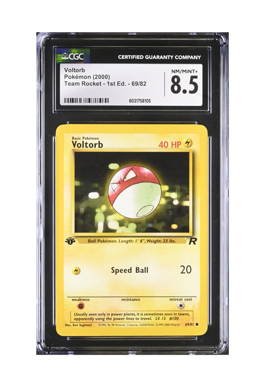VOLTORB 69/82 (1ST EDITION) CGC NM/MINT+ 8.5 - Pokemon Team Rocket 2000